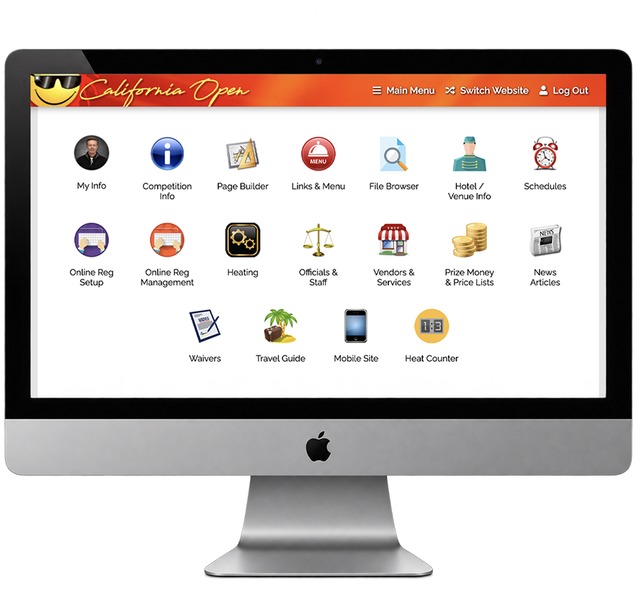 CompOrganizer dashboard